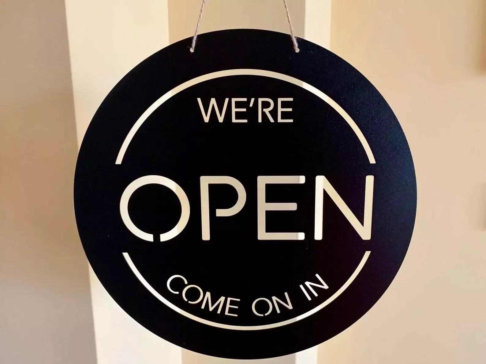 Personalized Arcylic Open Shop Sign Customized Business Office Plaque