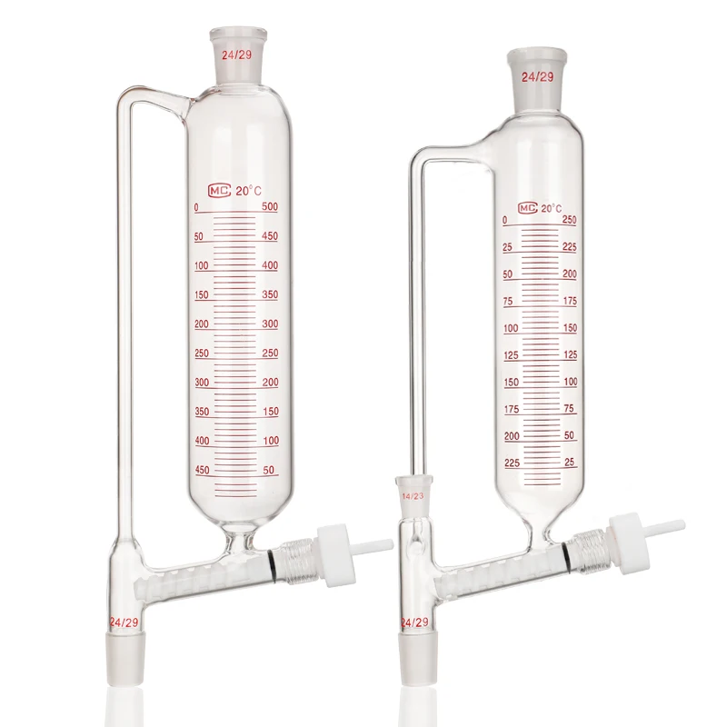 قمع تغذية صلب لمسحوق الأسطوانة 100 مل 250 مل 500 مل أواني زجاجية لمختبر البورسليكات #6