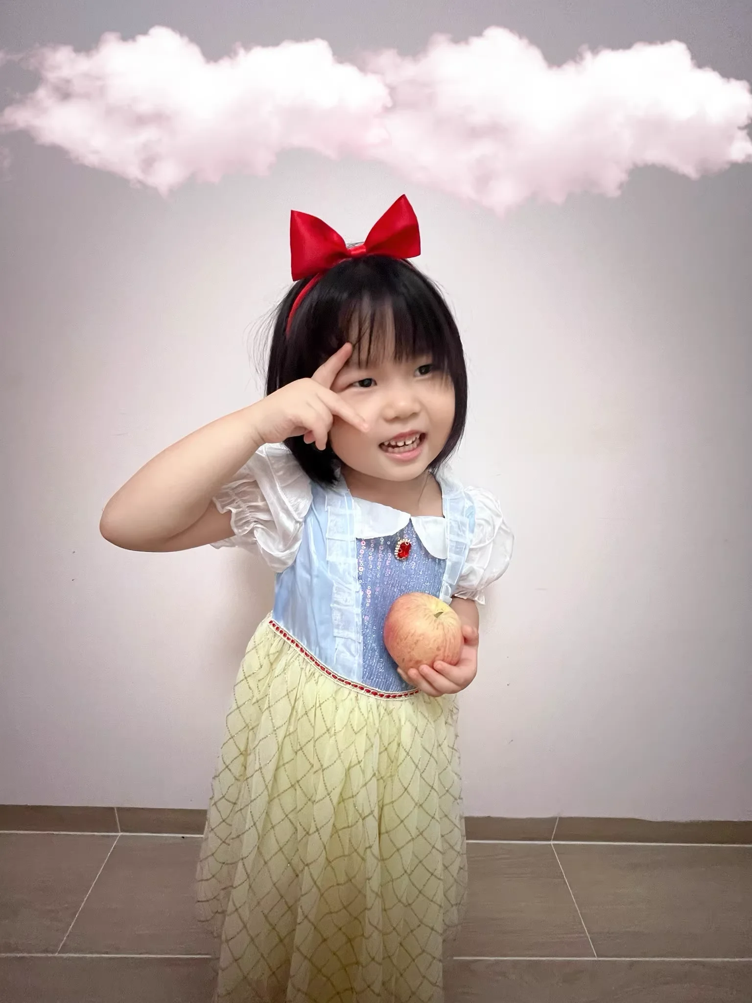 Summer Clothes Girl's Dress Printed Dress Snow White Princess Dress Temperament Fluffy Gauze Dress Little Girl's Birthday Dress