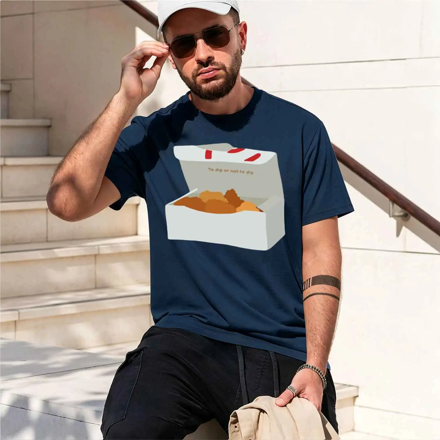 ick fil a icken nuggets Sticker 2026 New Model Men’s Short-sleeve crewneck T-Shirt Classic Casual Multiple Colors and Sizes for view 3
