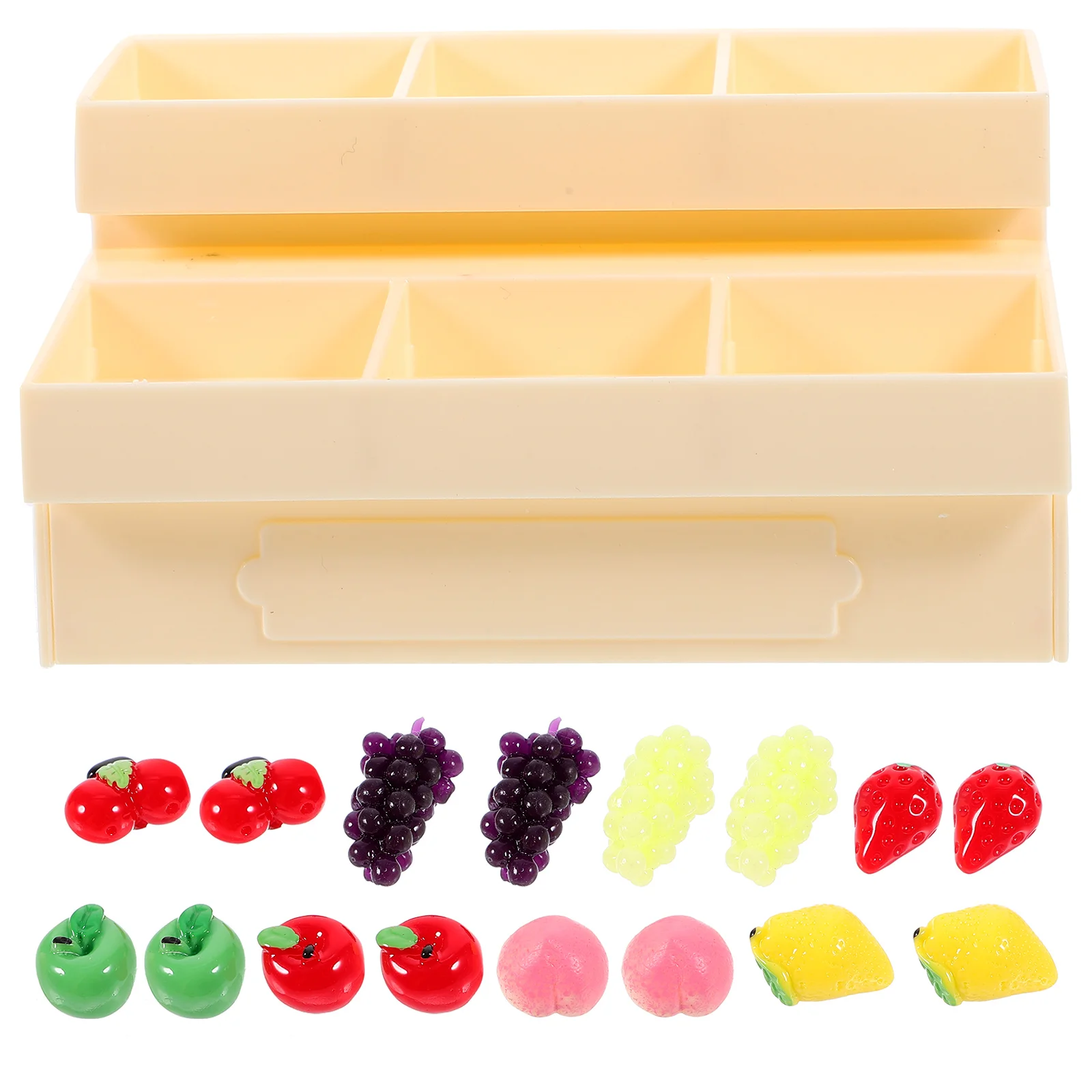 

Models Miniature Food Toys on Shelves House Furniture Vegetable Kitchen Miniatures Decor Display Shelf Beige Supermarket