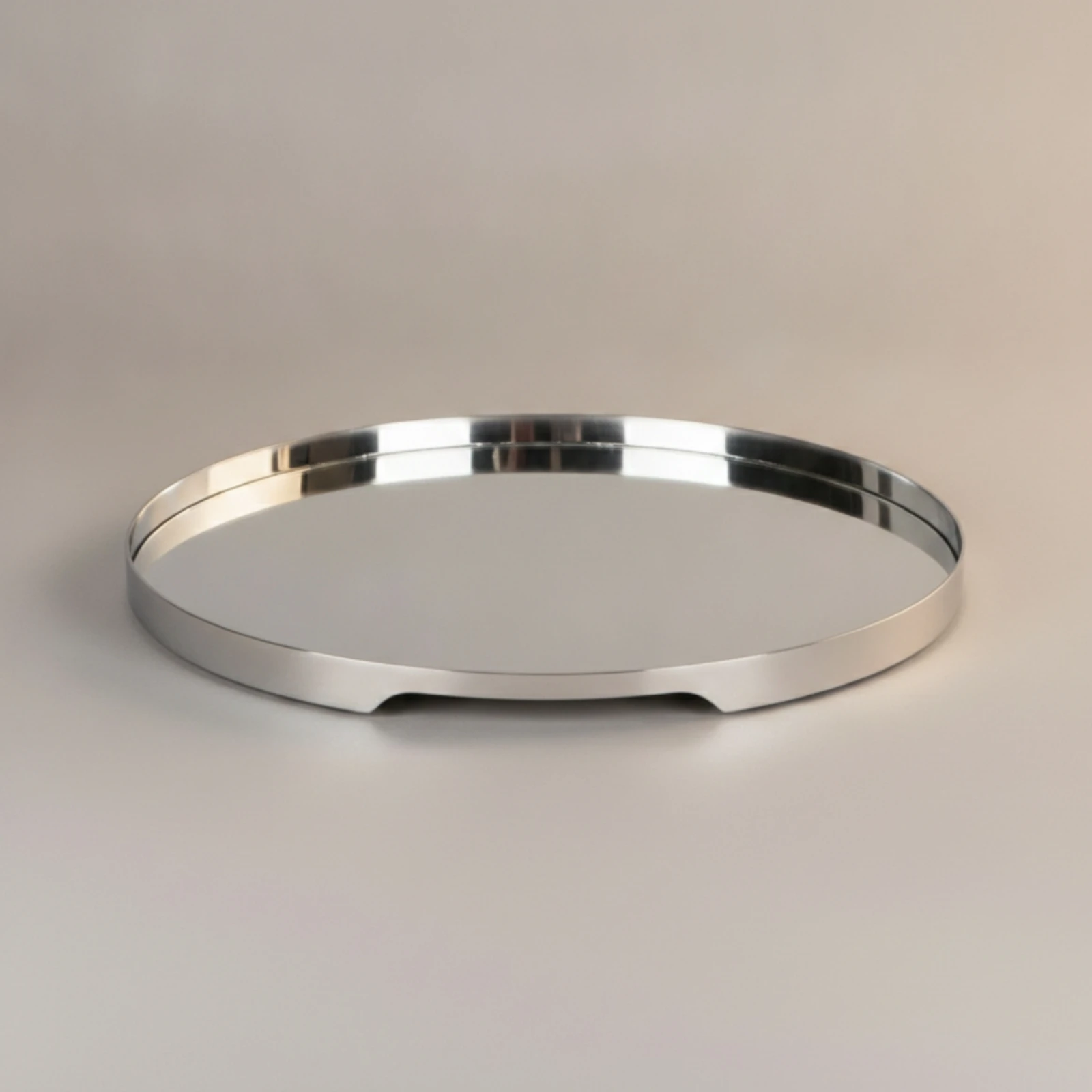 Mirror Finish Tray Polished Stainless Steel Tray Platter Mirrored Silver for Coffee Table, Entryway