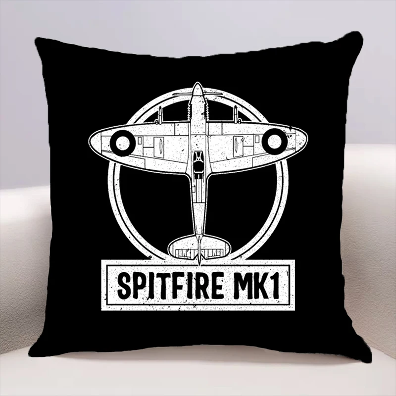 Cushion Cover for Sofa Supermarine Spitfire Malta Pillow Case Cover Seat Car Throw Pillowcase Home Decorative 155
