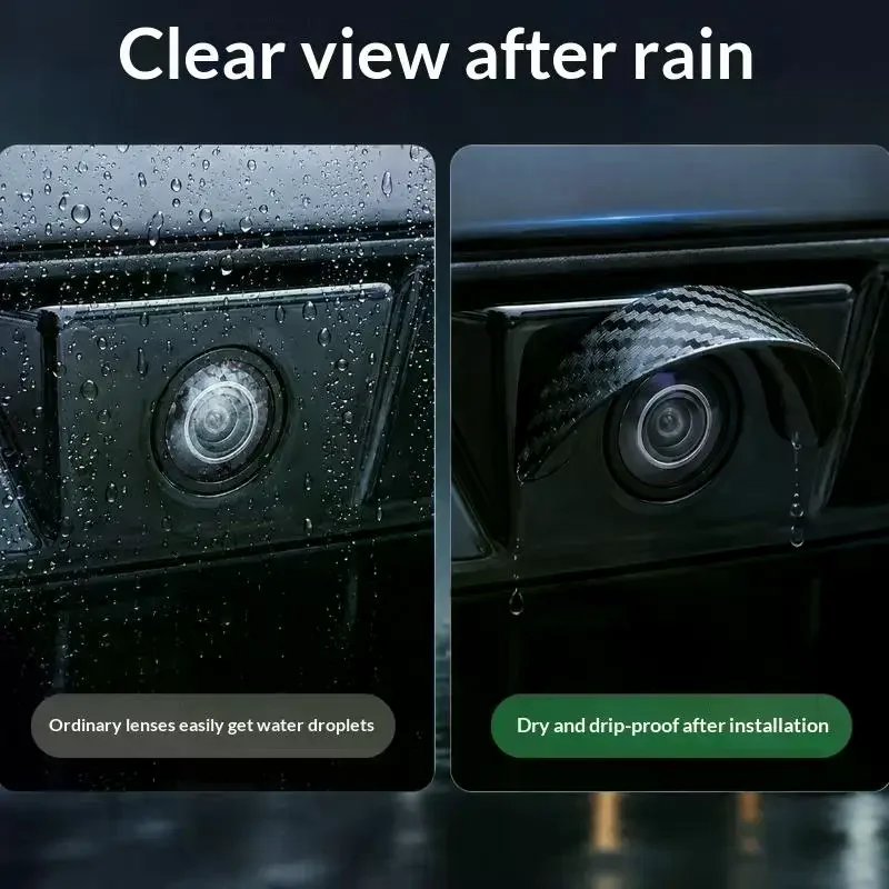 Car Reverse Camera Rain Visor 1/2/4Pcs Waterproof PVC Protective Hood for Clear Back View Imaging