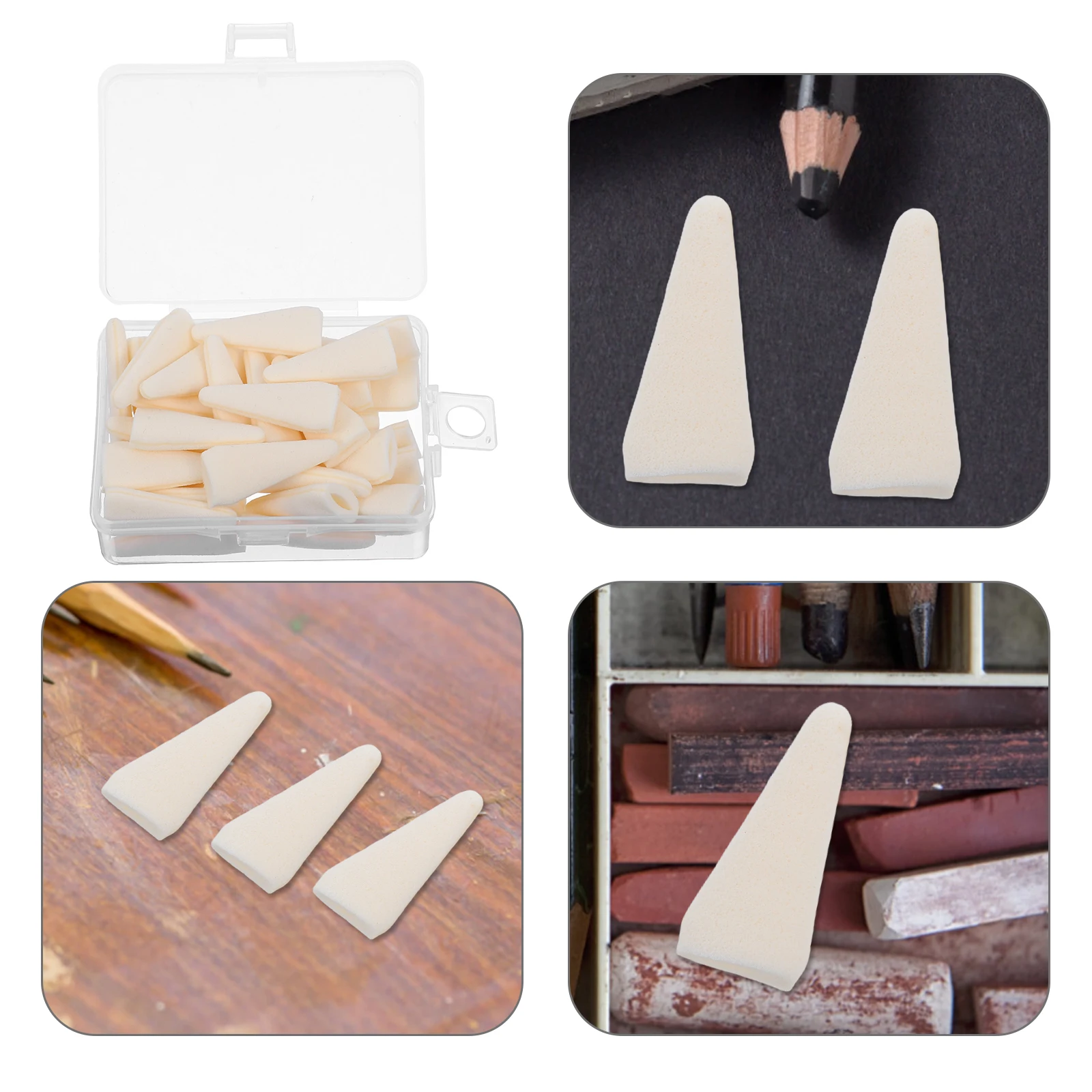 

40 Pcs Other Art Supplies Replace Cotton Head with Knife Erasers Drawing Blending Tools