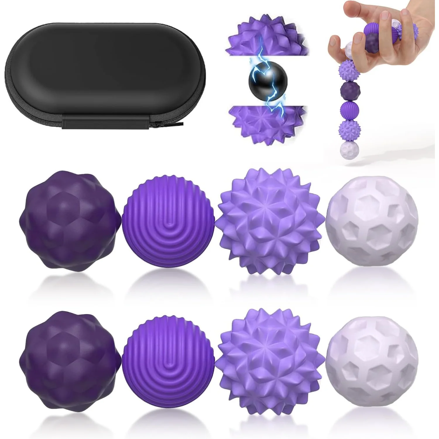 لعبة تململ الكرات المغناطيسية، كرات جذابة مع ألعاب حسية لتخفيف التوتر والتوحد ADHD، ألعاب تململ مكتبية