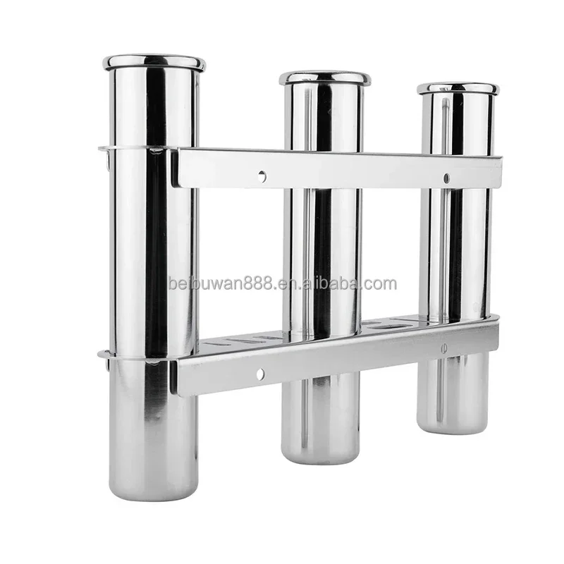 Stainless Steel Wall Mounted Rod Rack 3 Tubes 4 Tubes Rod Holder for Marine Boat Kayak Yacht