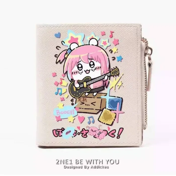 

Anime BOCCHI THE ROCK Gotoh Animeori Guita Fashion Wallet PU Purse Card Coin Zipper Money Bag Cosplay Gift B1766 Anime