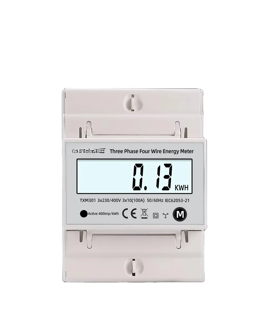 Multifunction 380V 3 Phase 4 Wire Wattmeter Power Bidirectional Energy oltage Current 100A AC 50Hz 60Hz Solar PV