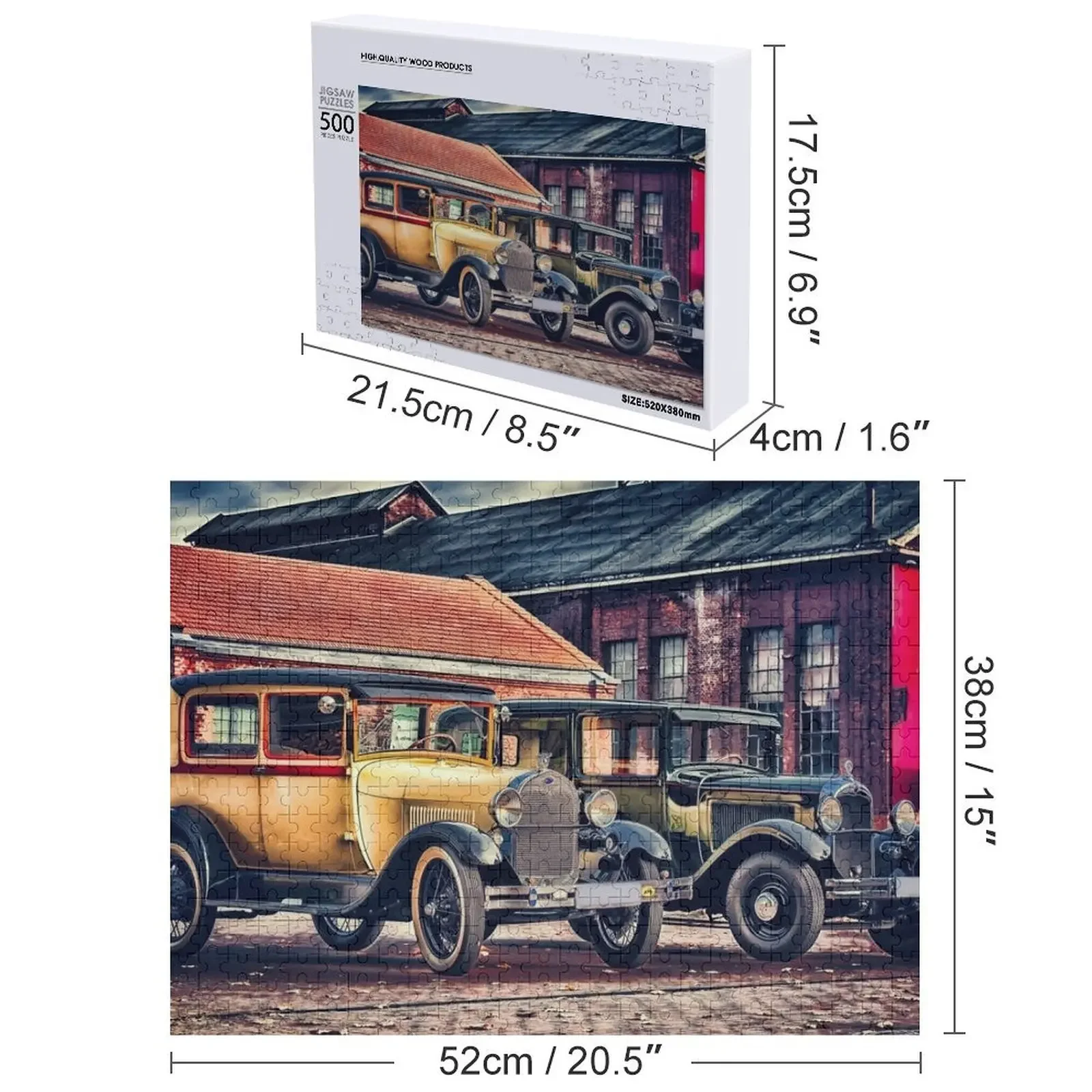 Классические автомобили 1920-х годов Пазл на заказ Детский подарок Кусочки головоломки Рождественские игрушки для взрослых Пазл