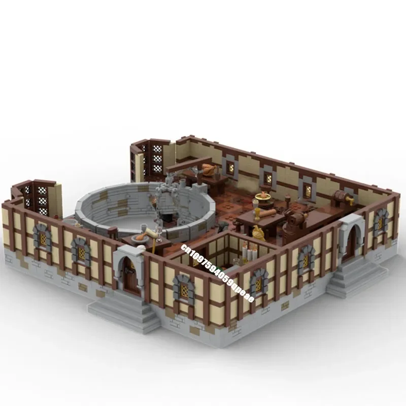 New Famous Dungeons Game Series Yawning Portal Moc Street View Model Custom Puzzle Diy Creative Ideas Kid Toys Birthday Gift