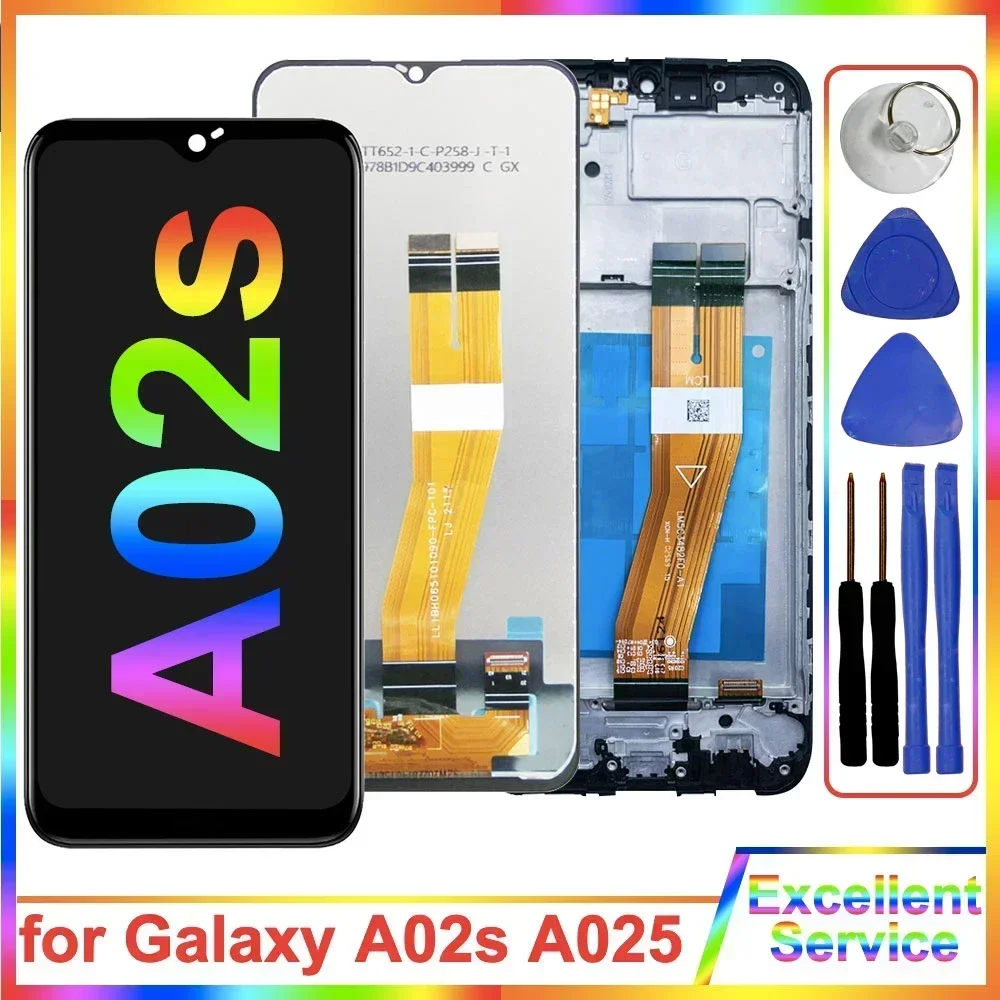 Dla Samsung Galaxy A02s A025 A025F A025M Wyświetlacz LCD Ekran Panel dotykowy Digitizer Zamiennik dla Samsung A02s Wyświetlacz ekranu