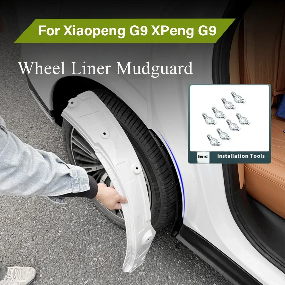 

For Xpeng G9 Car Special Wheel Liner Mudguard To Block Mud and Sand Without Drilling Modification 2022~2024 Xiaopeng