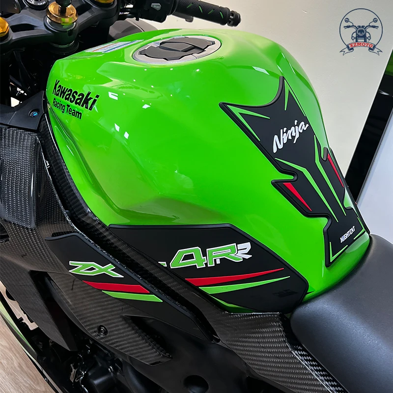 New Motorcycle For kawasaki ZX4RR ZX4R ZX-4R ZX-4RR 2023 3D Rubber Fuel Tank Liner Motorcyle Fuel Tank Liner Protection Sticker