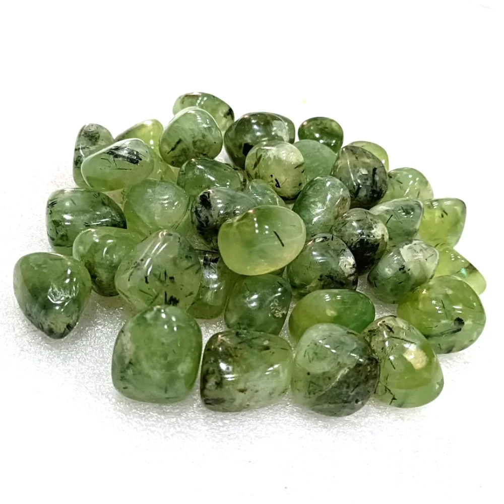 Natural Crystal Green Prehnite Tumbled Stones Gravel Healing Crystal Reiki Meditation Energy Crystals Minerals for Decorative