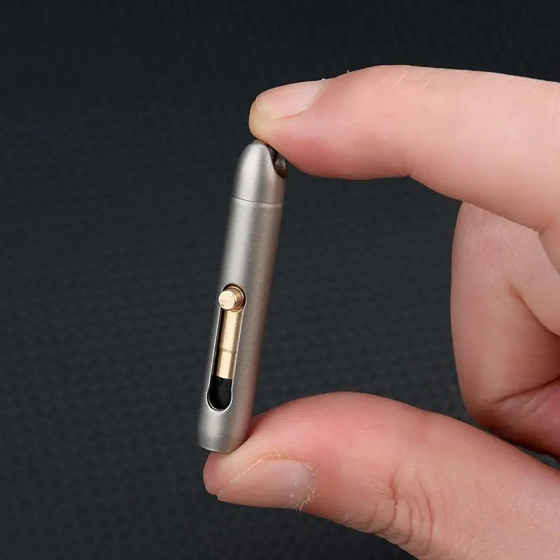 New Titanium Alloy Inkless Pencil With 2 Pen Tips Professional Pocket Pen For Writing Home School Supplies Unique Keychain Penda view 4