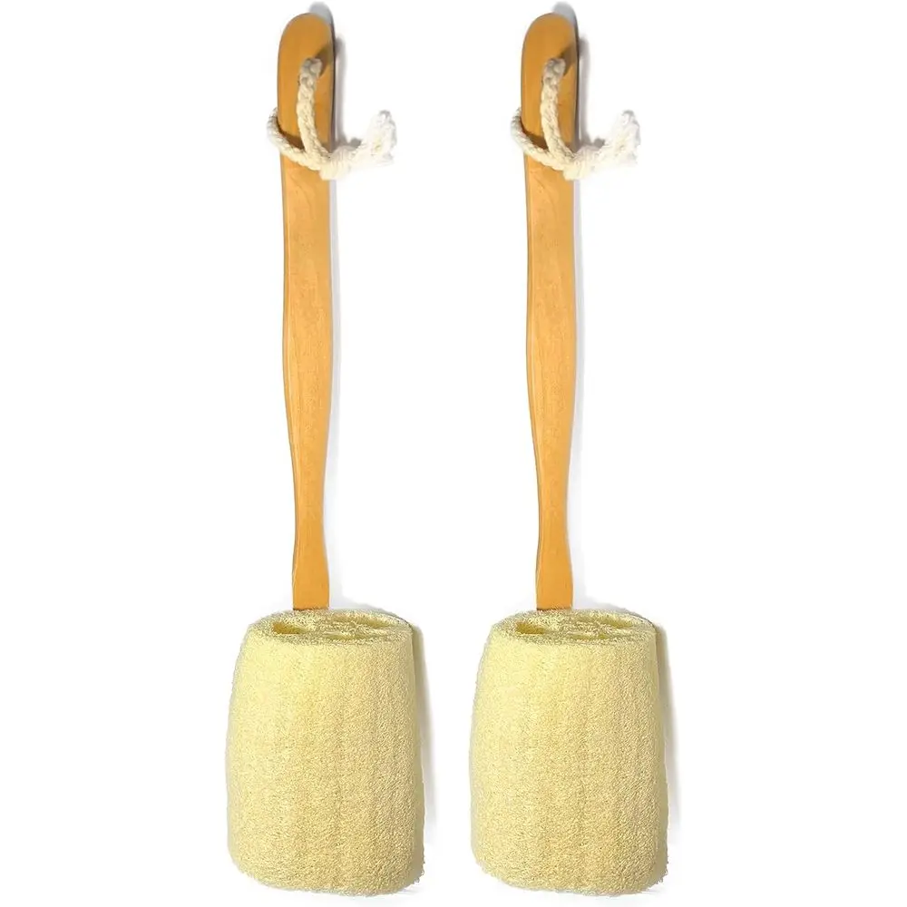 

Dual-Sided Exfoliating Bath Brush with Long Handle for Men and Women - Shower Body Scrubber