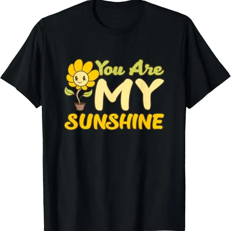 

You Are My Sunshine Sunflower Graphic Tee Shirt Soft Breathable Cotton T-Shirt for Men