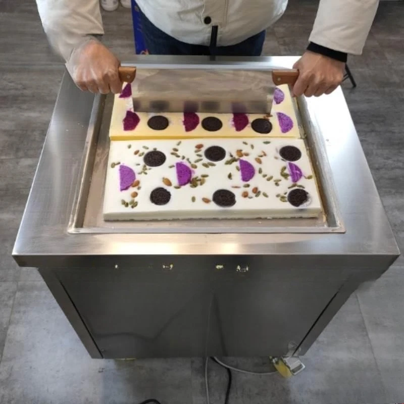 large capacity style, thick cutting, plug-in constant temperature automatic fried yogurt machine for commercial use