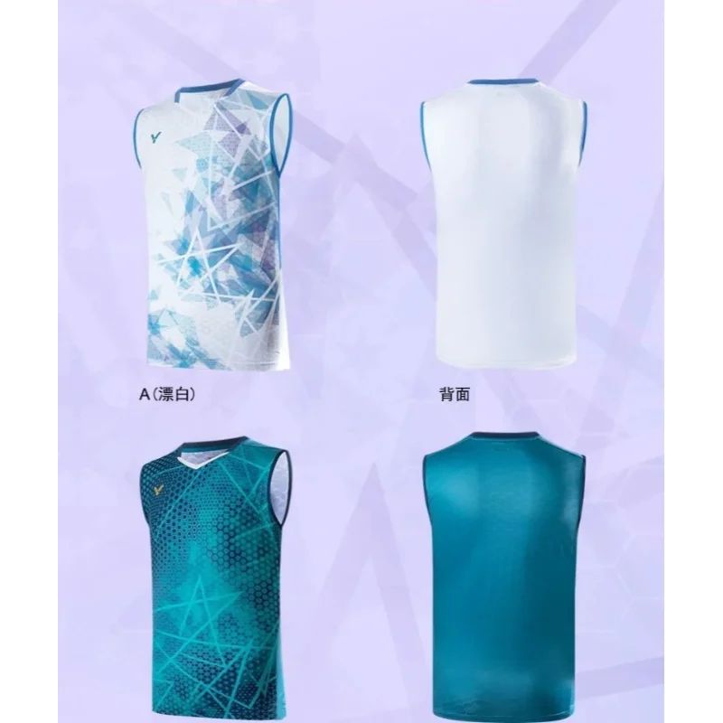 

New For Victory Badminton Tennis Clothing Sports Short-sleeved T-shirt Breathable Sweat-absorbent Quick-drying Top Vest