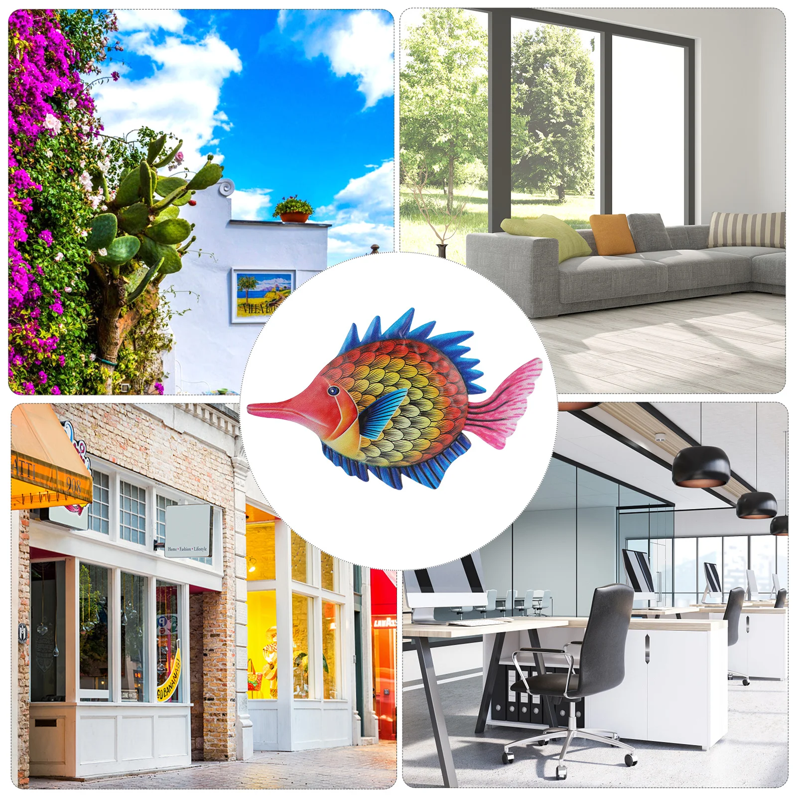 

Premium Metal Fish Wall Art Decor 3D Hanging Sculpture for Living Room Bedroom Home Office Indoor Outdoor Use Indoor Wall Decor