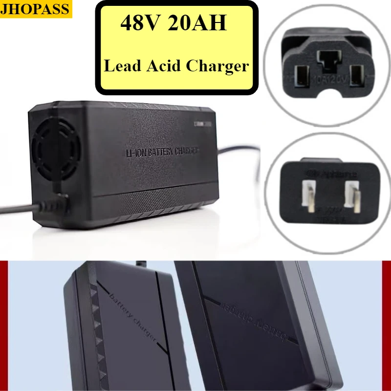 48V20AH Charger for Lead Acid Deepcycle Battery Portable power supply Electric Bike Bicyle Scooters DC100-240V Output 58V Volt