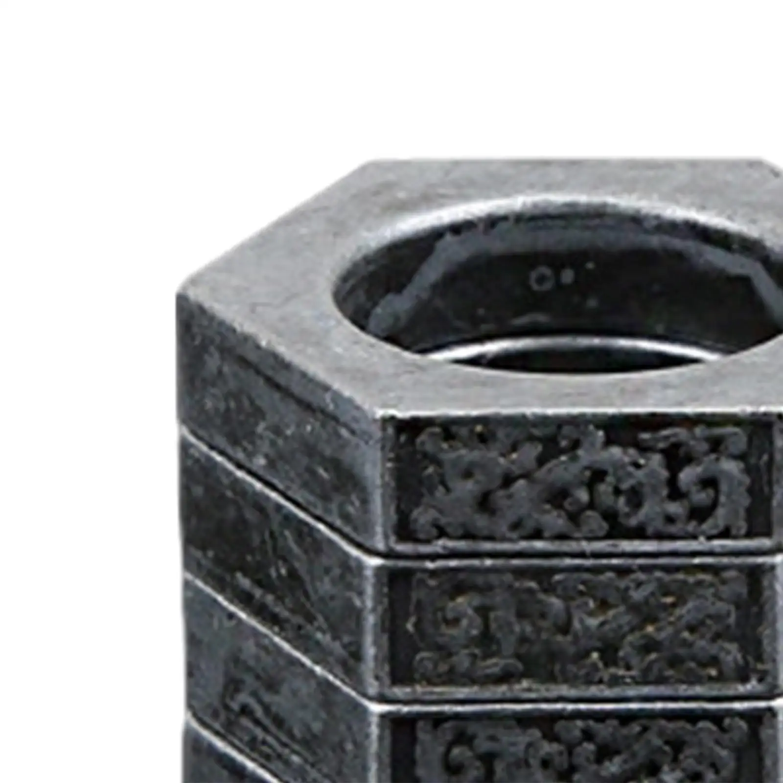 Geometric Hexagon Ring Creative Jewelry Ring Portable Strong image 5