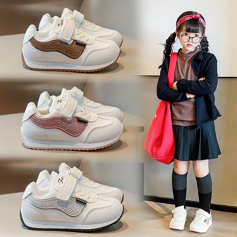 

Girls' Comfortable Sneakers Autumn New Lightweight Soft Sole Children Casual Shoes Fashion Wear-resistant Running Shoes