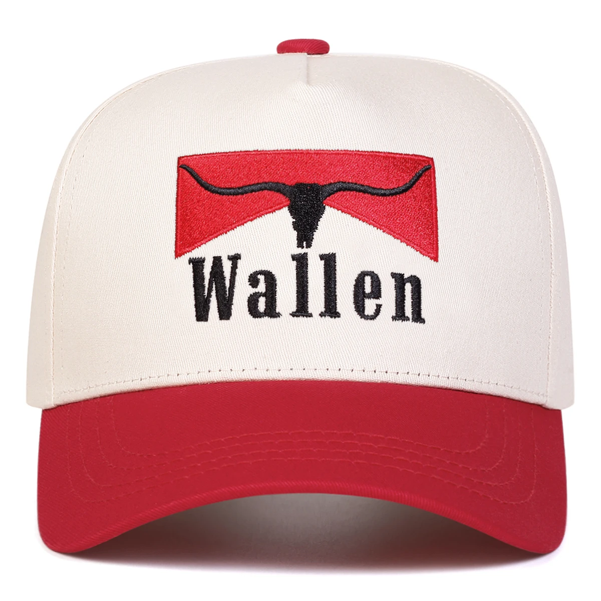 Unisex WALLEN Baseballkappen mit Buchstabenstickerei, Frühling und Herbst, verstellbare Freizeithüte für den Außenbereich, Sonnenschutzhut, Sportkappe – Detail 4