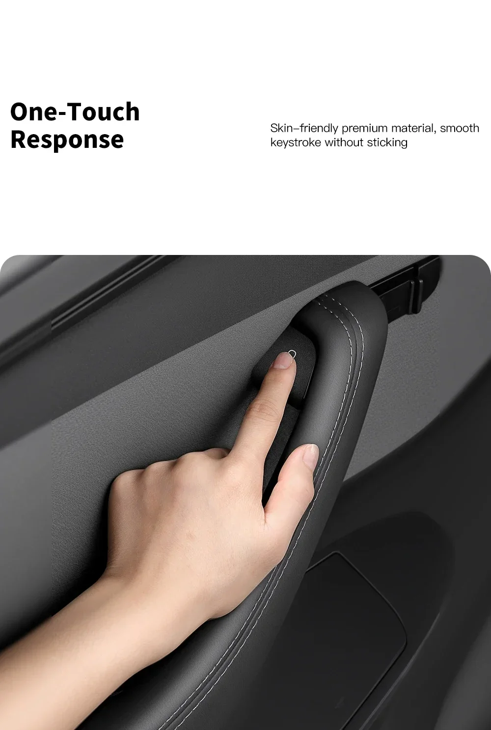 Auto-Türaufzug-Knopf-Aufkleber für Tesla Highland Model 3 17-23 Juniper Model Y 21-24 Armlehnen-Fensterheber-Schalter-Aufkleber – Detail 10