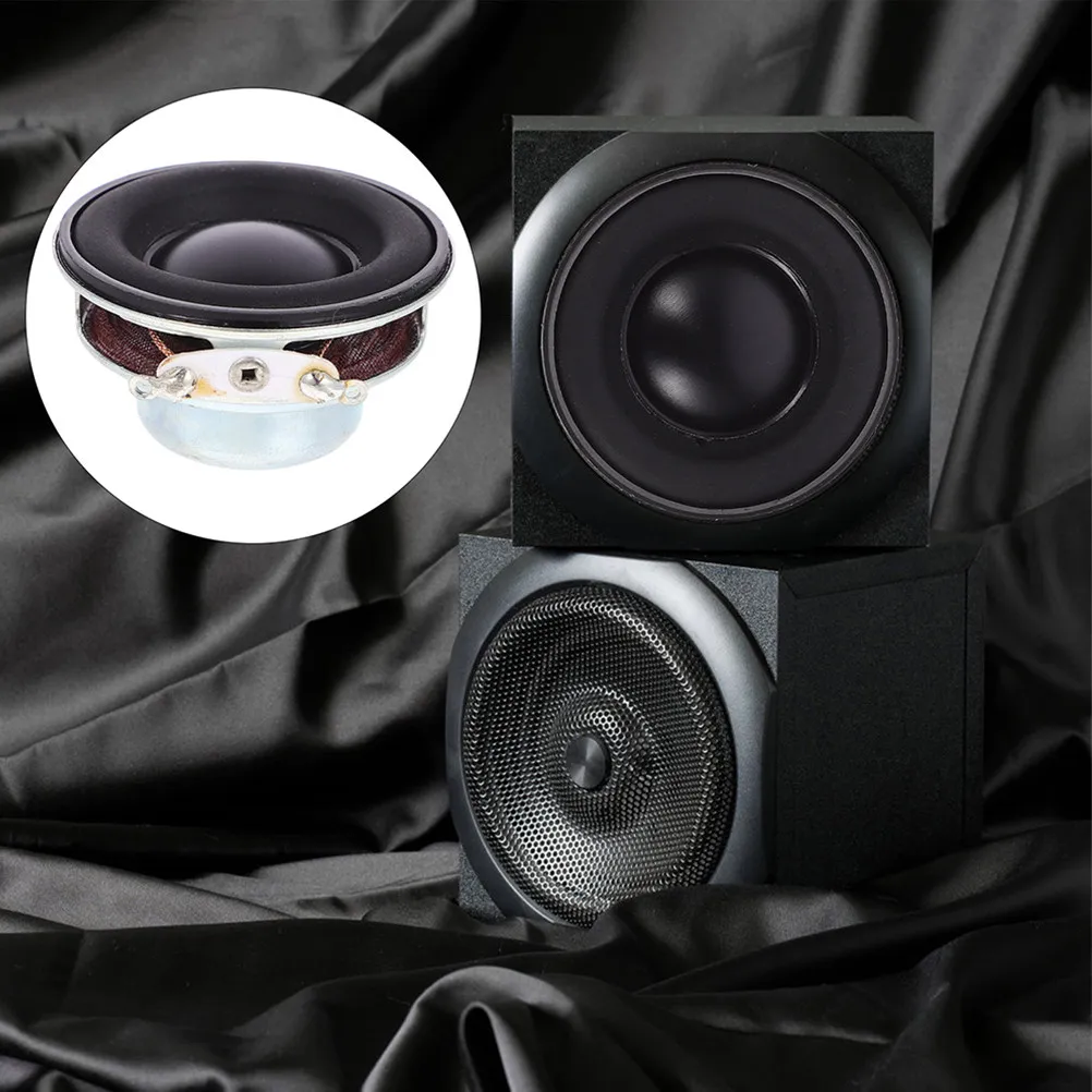 2Pcs Full Range Speaker Bass Unit Rubber Edge Replacement for Home Desktop Car Audio System DIY Powered Speaker