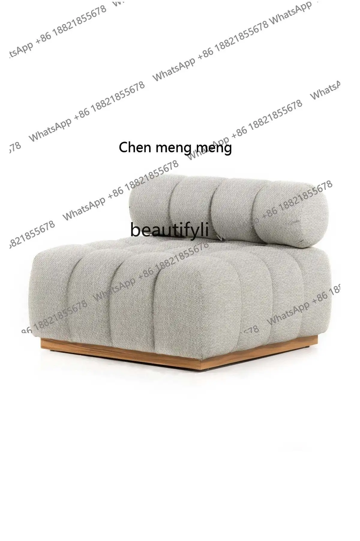 Module Combination Fabrics Sofa Bed Nordic Simple Cream Silk Style Tofu Block