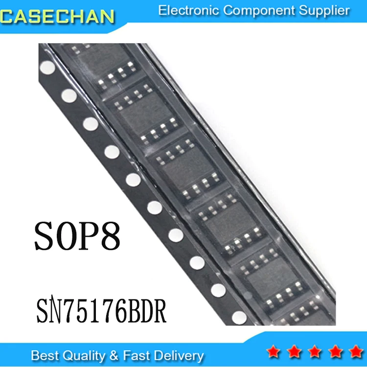 PCS New and Original SOP8 difference 75176 b bus transceiver SN75176BDR