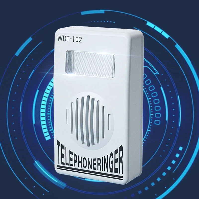 固定電話用の点滅ライト付き調整可能な電話リンガーアンプ