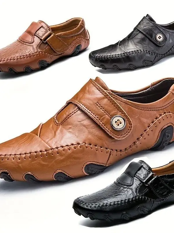 large-size-men's-rendy-loafers-comfortable-non-slip-casual-shoes-round-toe-heightening-air-cushion-plastic-sole-spring-wear