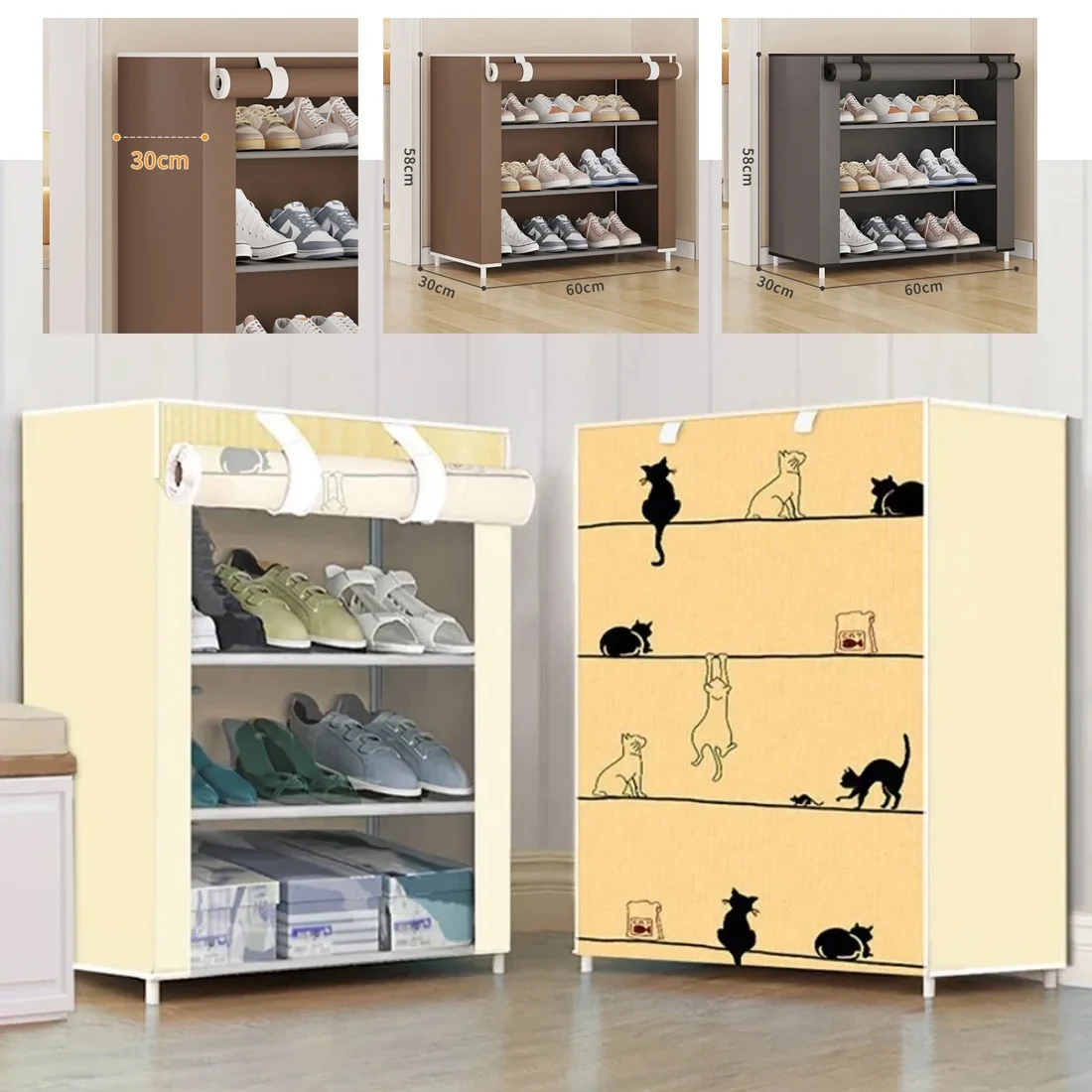 Multilayer Rack Organizer Minimalist Modern Shoe Shees Dustproof Nonwoven Shoerack Home Furniture Space-Saving Cabinet Scarpiera