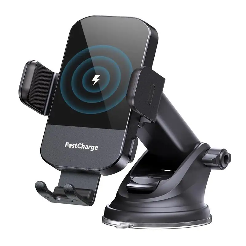 

Kaneed M12 15W Car-mounted Wireless Charging Phone Holder Windshield Suction-cup Navigation Bracket FastCharge