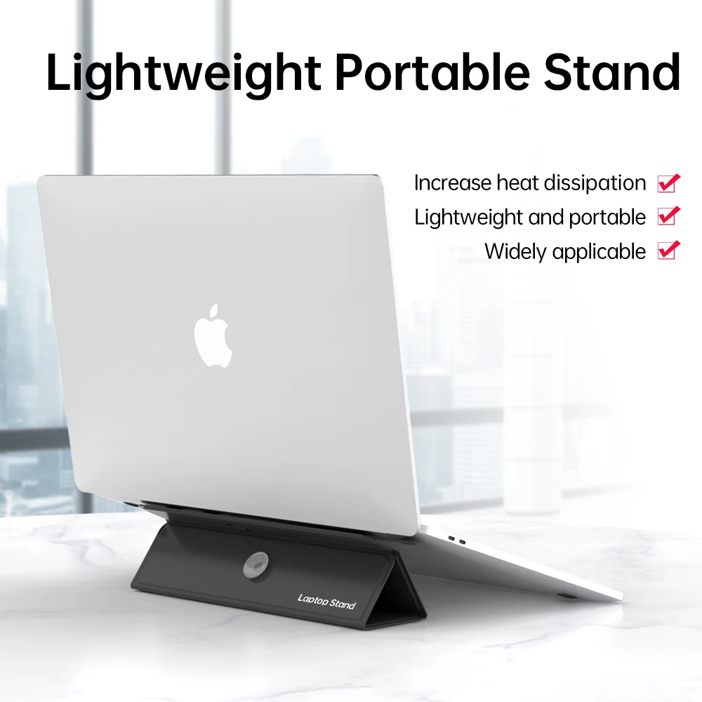 

Foldable Laptop Stand for MacBook Air Pro Dell XPS HP Xiaomi Huawei 13-15 inch Notebook Tablet Leather Suction Cup Laptop Riser