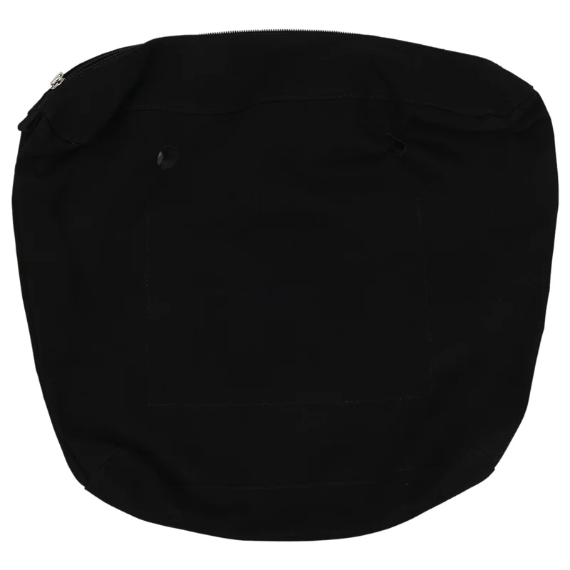 ABRT-2X Waterproof Solid Canvas Insert Inner Lining Insert Zipper Pocket For Obag O Bag Handbag Bag Black