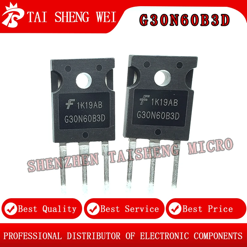 5PCS brand new G30N60B3D HGTG30N60B3D 30A 600V IGBT FETs