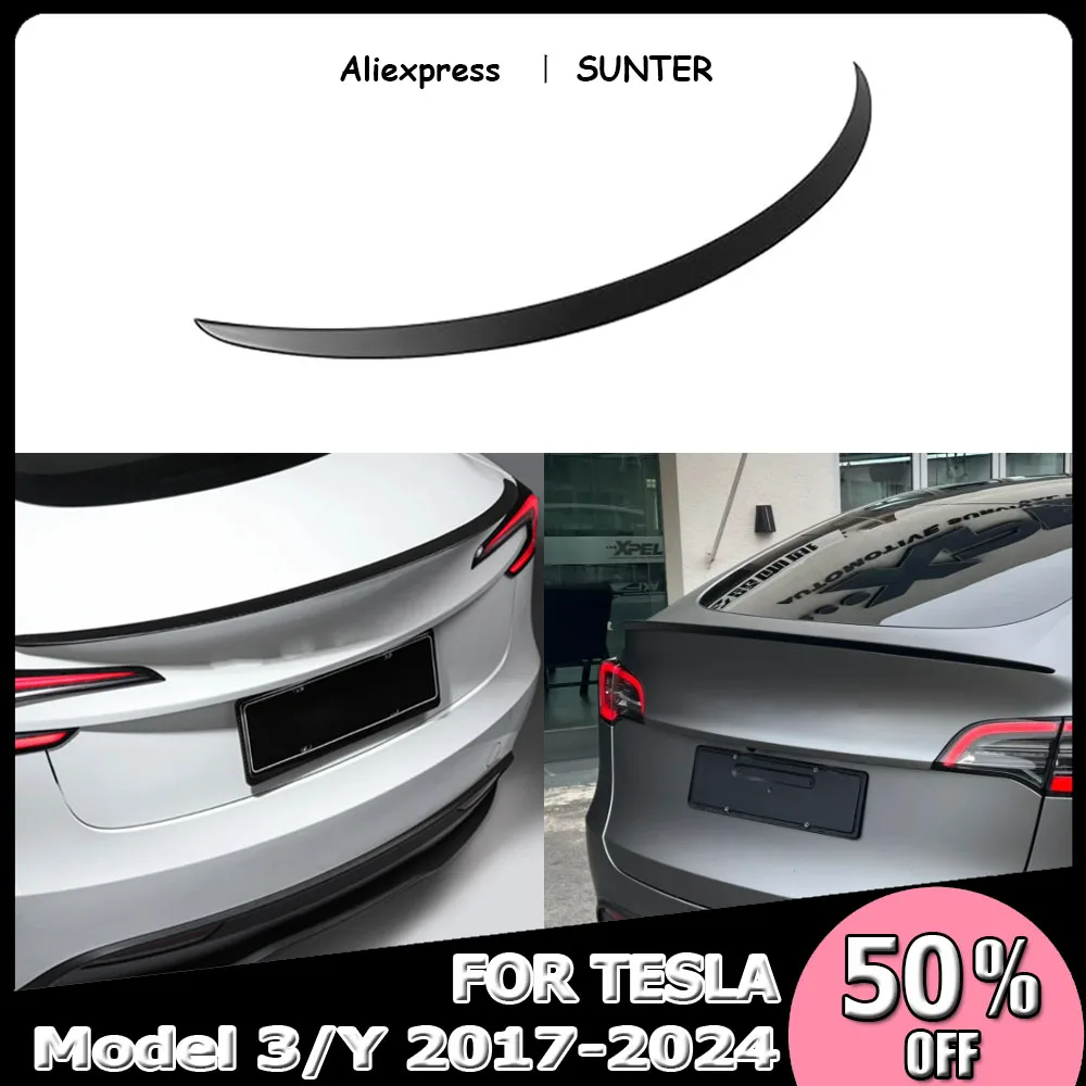 For Tesla Model 3 Highland 2024 ABS Carbon Fiber Wings Original High-performance Spoiler Model Y 2017-2024 Exterior Accessories