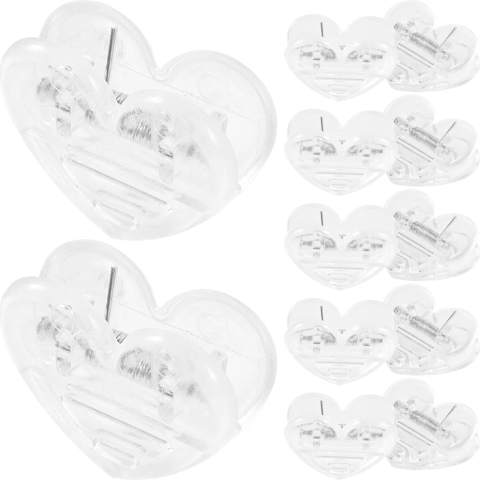 

15pcs Heart Photo Clips Cute Plastic Picture Clamps Home Party Decorations Small Photo Accessories For Wedding Baby