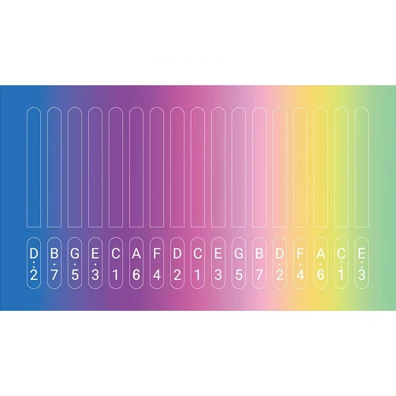 Miwayer-pegatina de calimba con escala de 17 teclas, 1 piezas, para pulgar, Piano, notas, herramientas de entrenamiento para principiantes, regalos