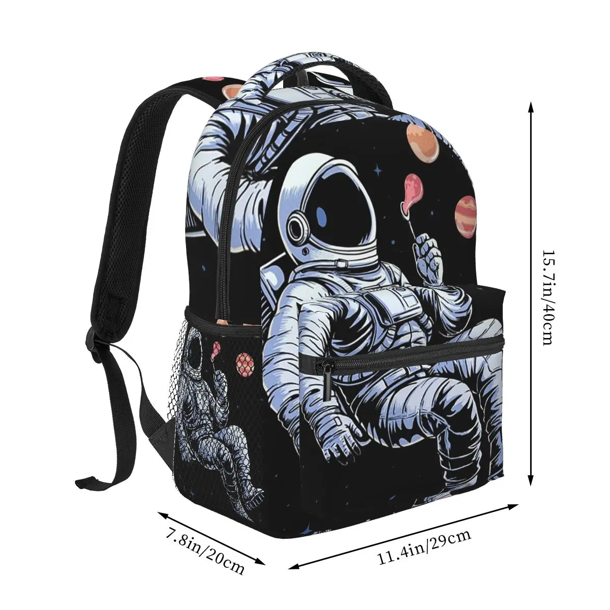 Cartoon Galaxy Astronaut Planet Rocket Backpack Student Boys Girls BookBag Kids School Bag Laptop Shoulder Bags for Men Women
