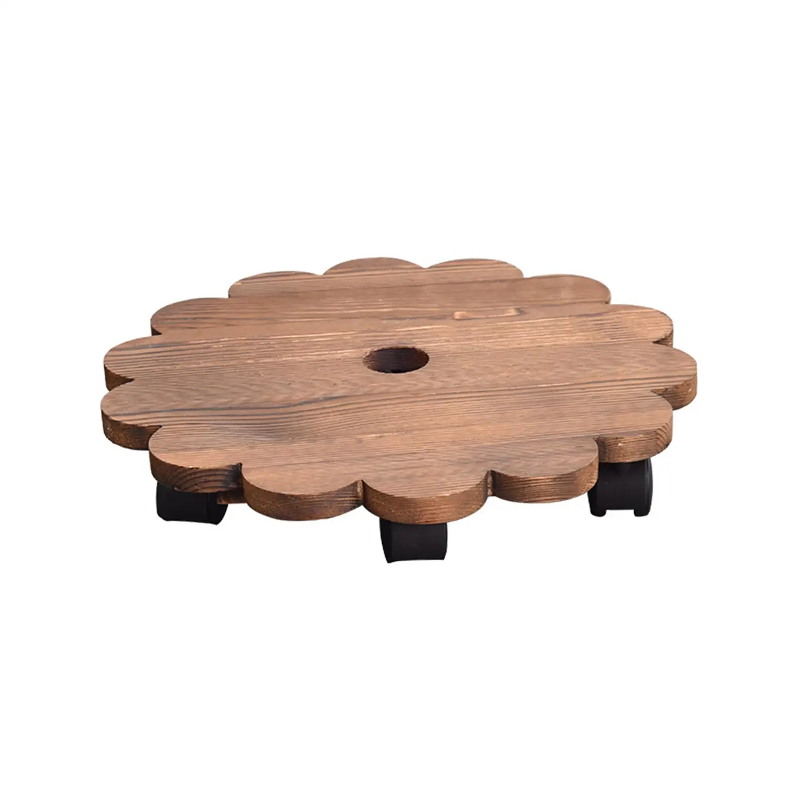 

Wooden Plant Roller Durable Movable Tray for Plant Pot Rolling Plant Stand Flowerpot Base Roller for Corner Patio Indoor Outdoor