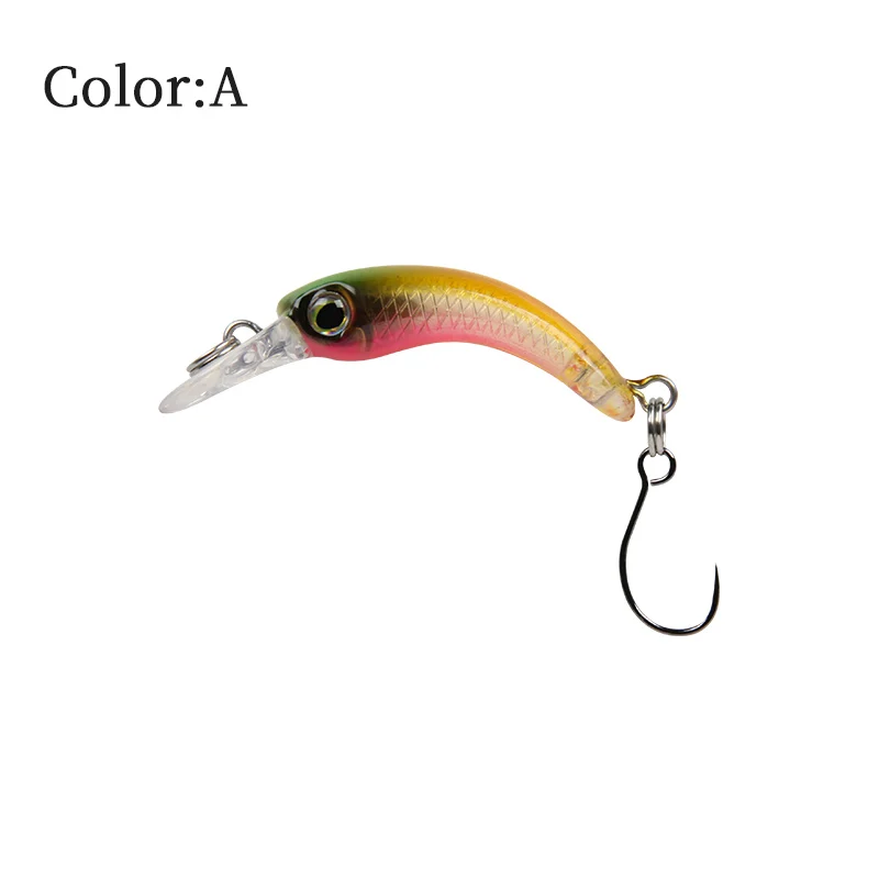 LETOYO Mini-Forellenköder, 1,2 g, schwimmende Minnow-Forellen-Angelköder, Mikro-Hartköder, künstlicher Köder, Wobbler für Forellen, Barsch