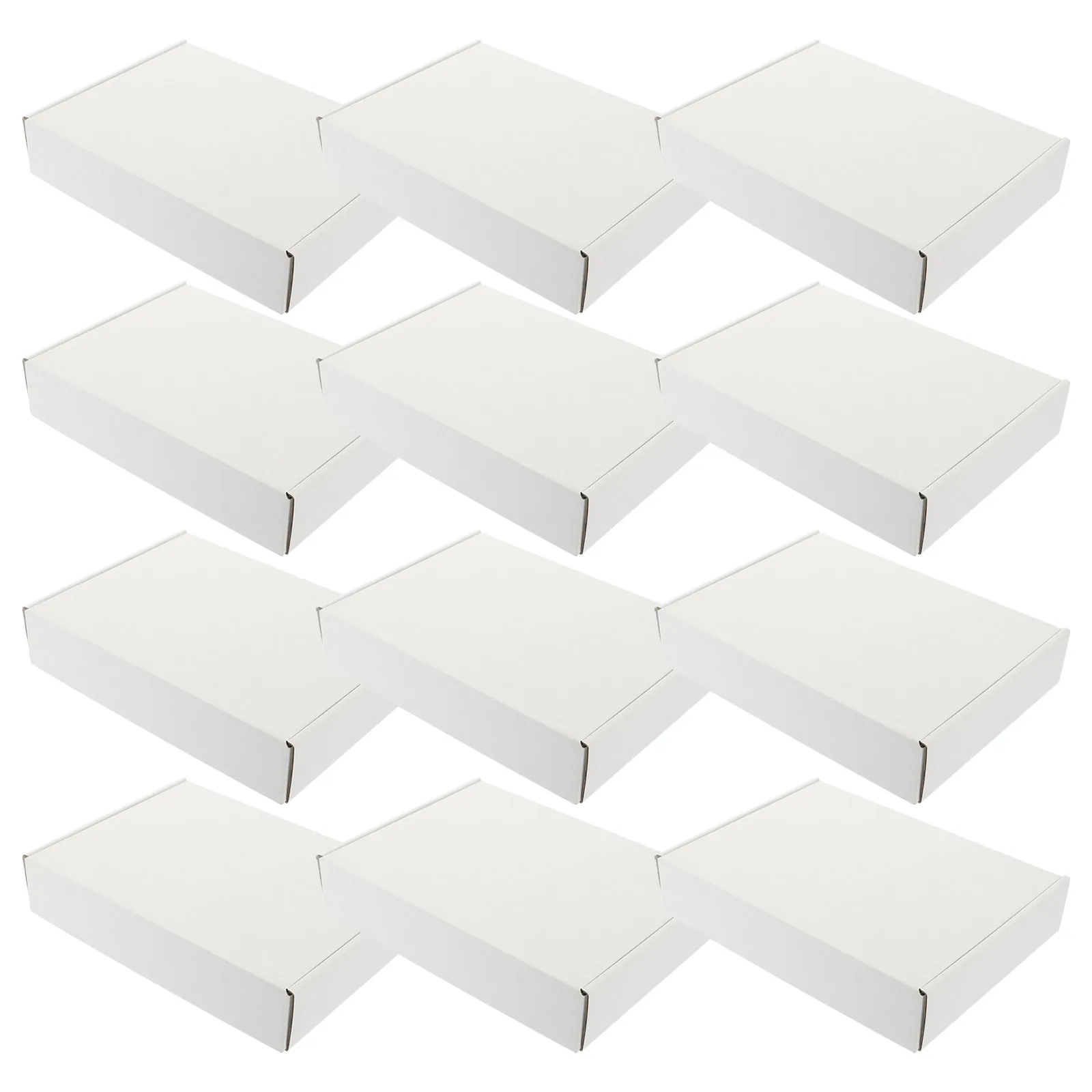 Caixas de embalagem de papel ondulado, 20 peças, caixa de armazenamento móvel resistente para envelopes, roupas, toalhas, envio reutilizável