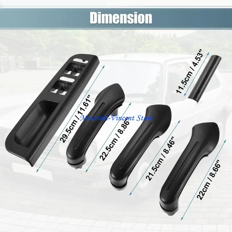 A70F 1 Set ABS Fenster Control Rahmen und Türgriff Dekoration für 1998 2004 Autos – Detail 6