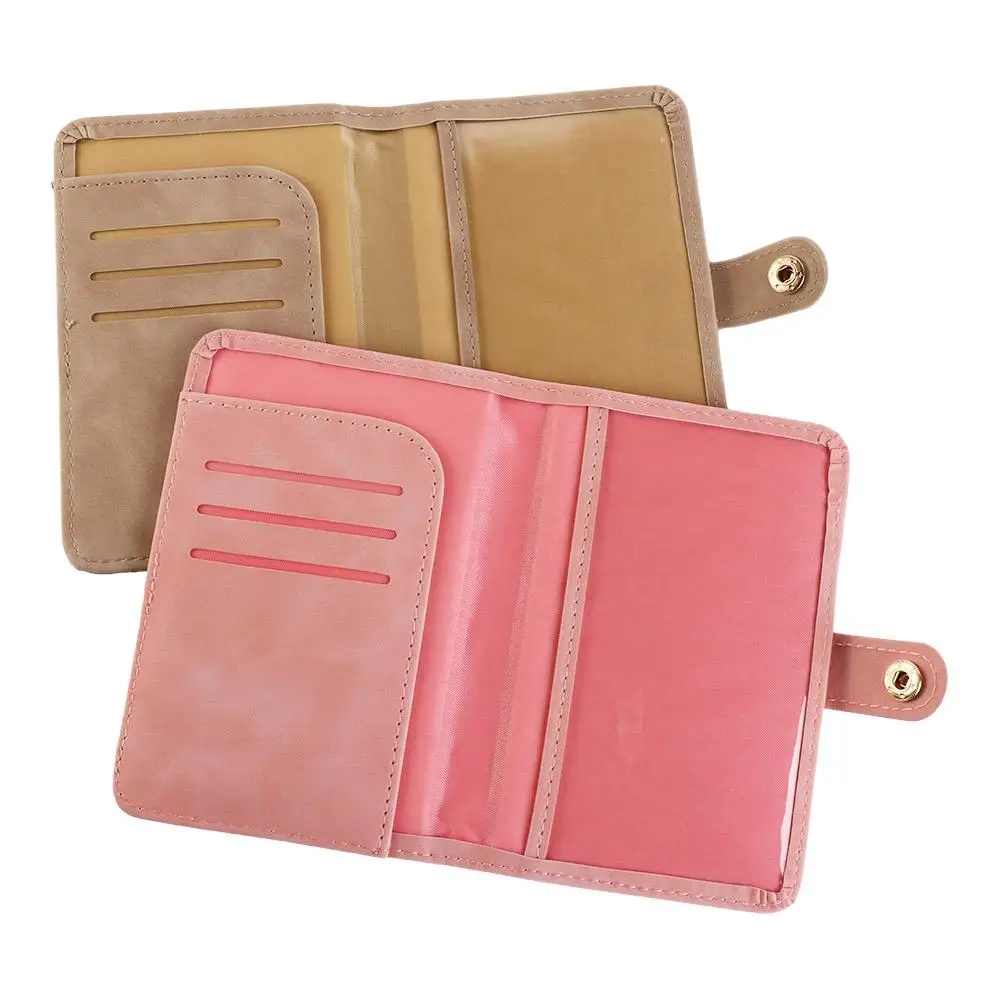 Multifunction PU Leather Passport Cover Travel Accessories Card Case Passport Clip Document Credit Card Case Wallet