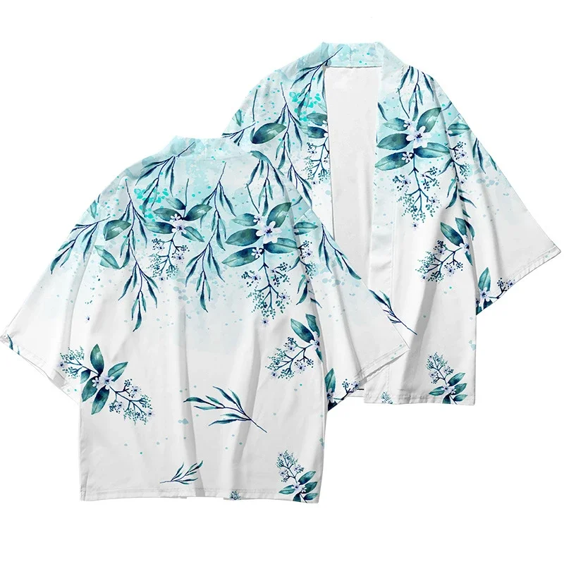 اليابانية الشارع الشهير سترة النساء الرجال Harajuku Haori كيمونو تأثيري قميص حريمي شاطئ يوكاتا تاو رداء رجالي كيمونو